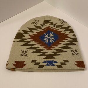 Wrangler NWOT beanie hat with Southwestern Aztec geometric pattern Acrylic Knit